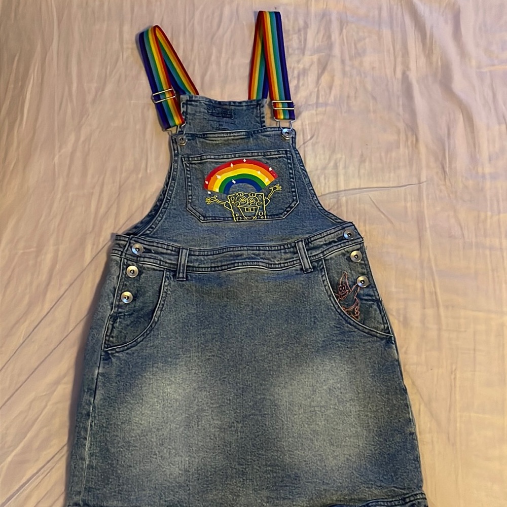 SpongeBob rainbow denim dress